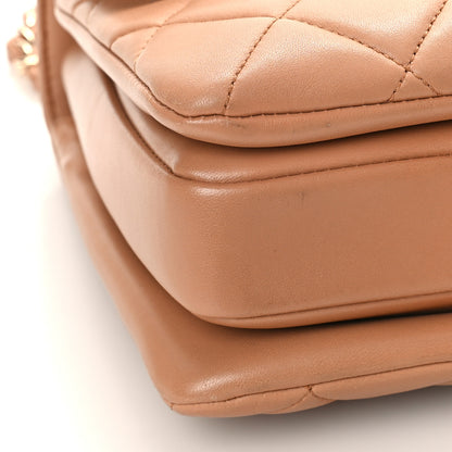 Chanel Lambskin Quilted Small Trendy CC Flap Dual Handle Bag Camel 8 of 9