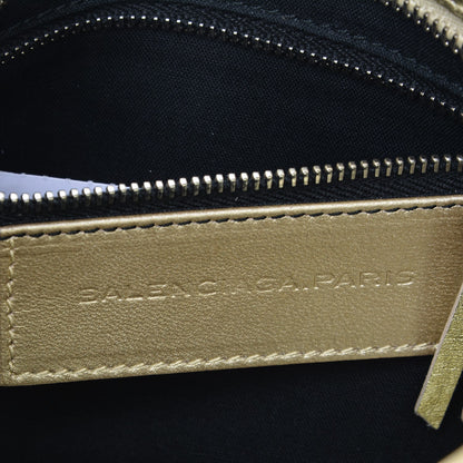 Balenciaga Laminated Agneau Classic Hardware Mini City Gold 6 of 7