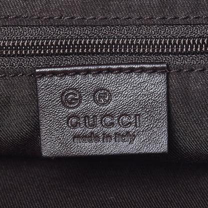 Gucci Denim Monogram Half Moon Hobo Dark Brown 6 of 13