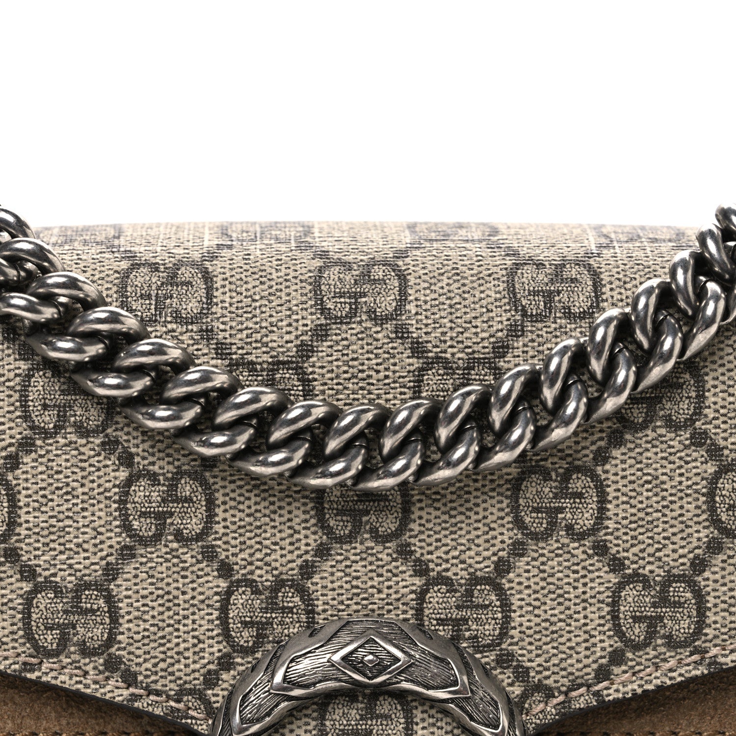 Gucci GG Supreme Monogram Mini Dionysus Shoulder Bag Taupe 8 of 10