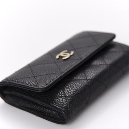 Chanel Caviar Quilted Flap Card Holder Black 7 of 11