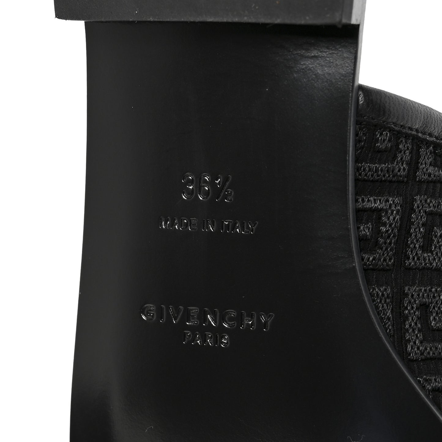 Jacquard 4G Logo Mule Slide Sandals 36.5 Black