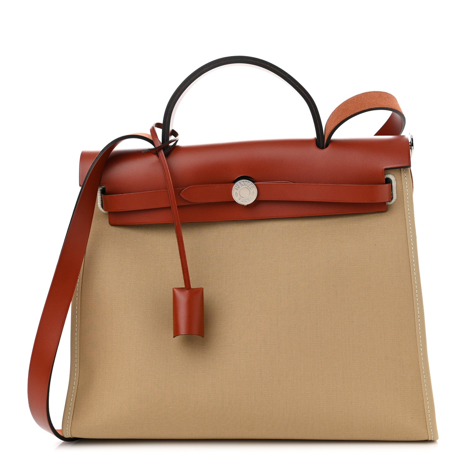 Hermes Vache Hunter Toile Officier Herbag Zip 31 PM Trench Cuivre 3 of 13