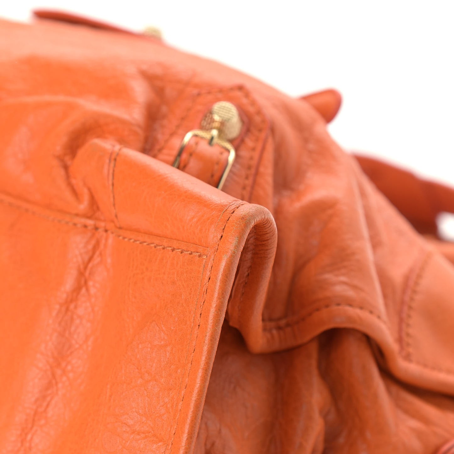 Agneau Giant 12 Gold Hardware Part Time Tangerine