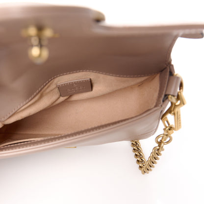 Gucci Calfskin Matelasse Mini GG Marmont Top Handle Shoulder Bag Porcelain Rose 5 of 11