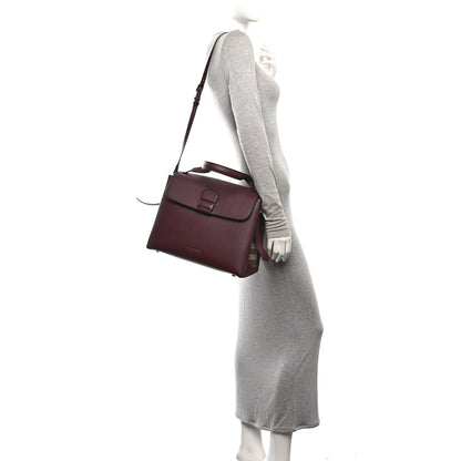 Burberry Derby Calfskin House Check Medium Camberley Mahogany Red 2 of 9