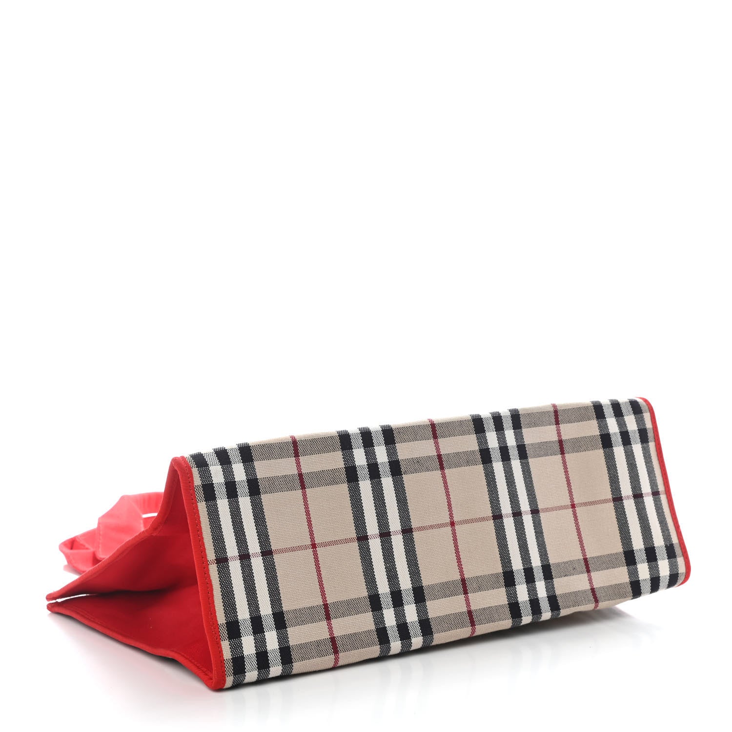 Burberry Vintage Check Tote Red 4 of 12