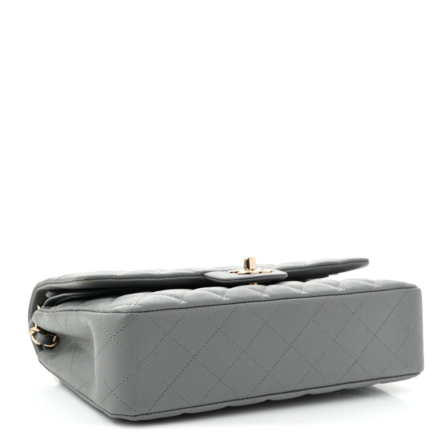 Chanel Caviar Quilted Medium Double Flap Grey 4 of 10