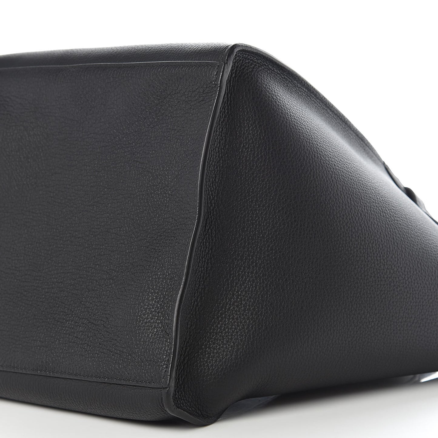 Supple Grained Calfskin Small Big Bag Black