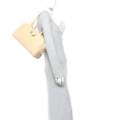 Chanel Calfskin Large Bowling Bag Beige 2 of 11