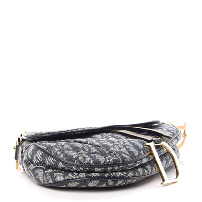 Christian Dior Monogram Saddle Bag Blue 4 of 10