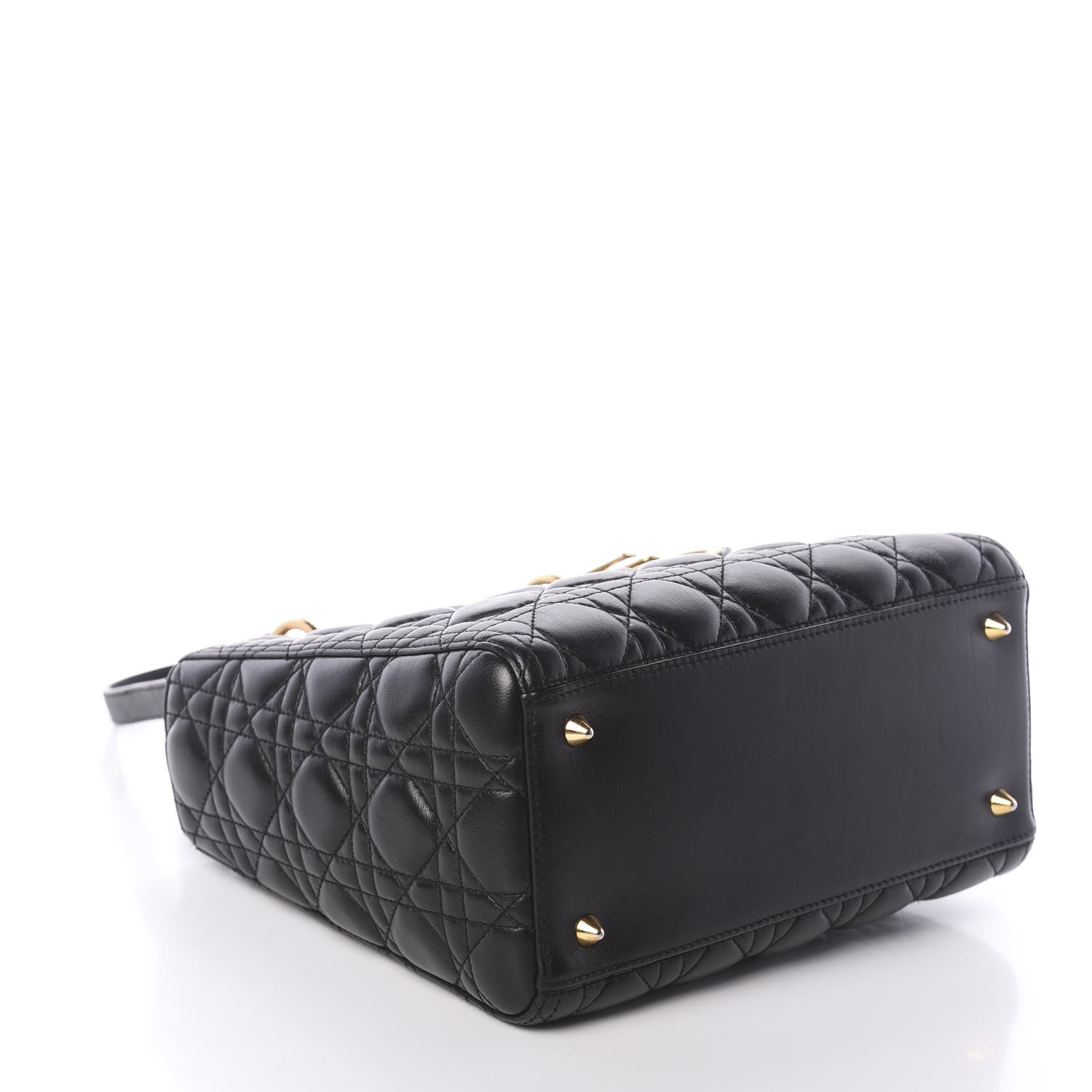 Christian Dior Lambskin Cannage Medium Lady Dior Black 3 of 7