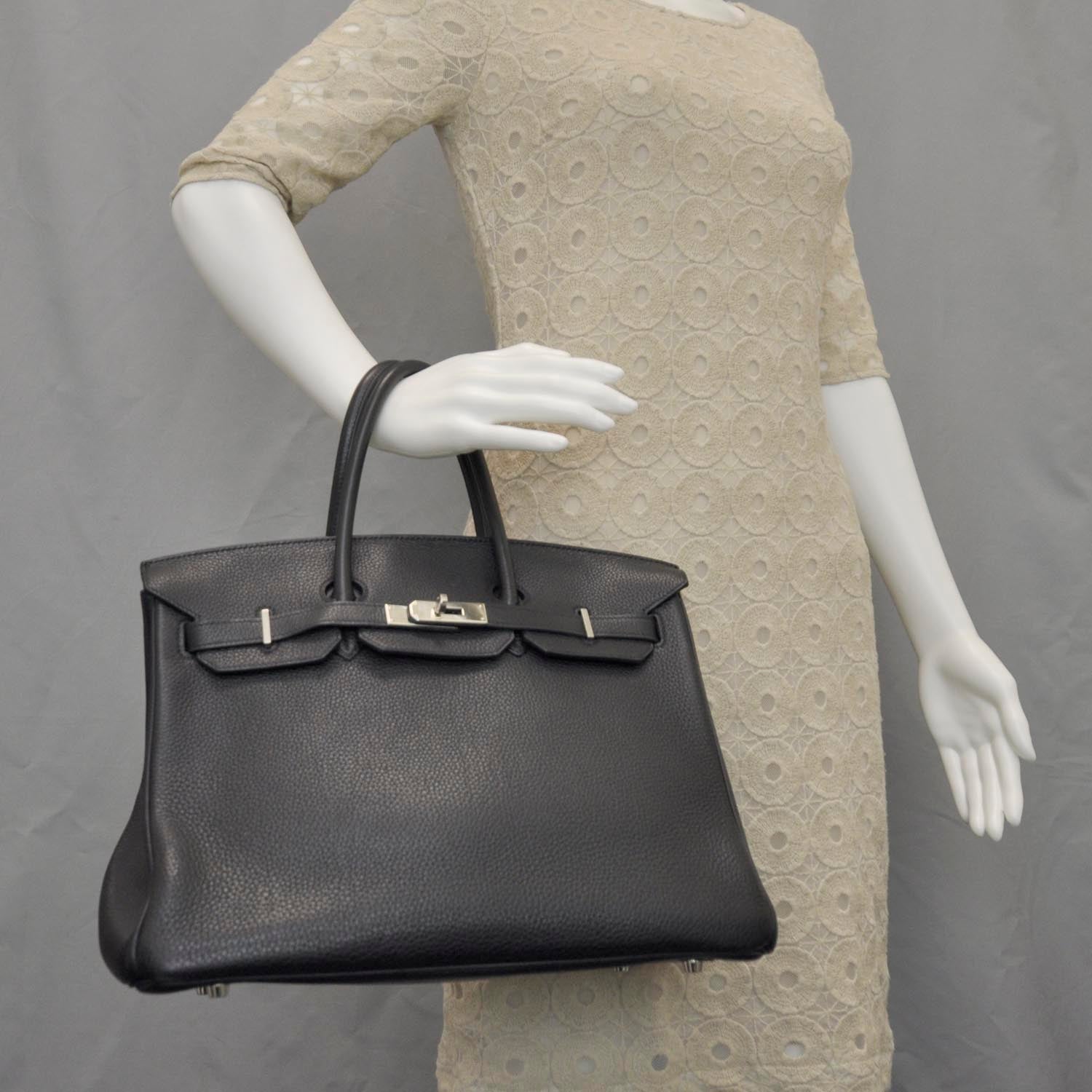 Hermes Taurillon Clemence Birkin 35 Black 2 of 10