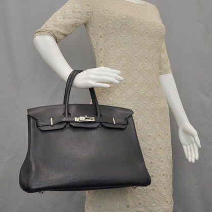 Hermes Taurillon Clemence Birkin 35 Black 2 of 10