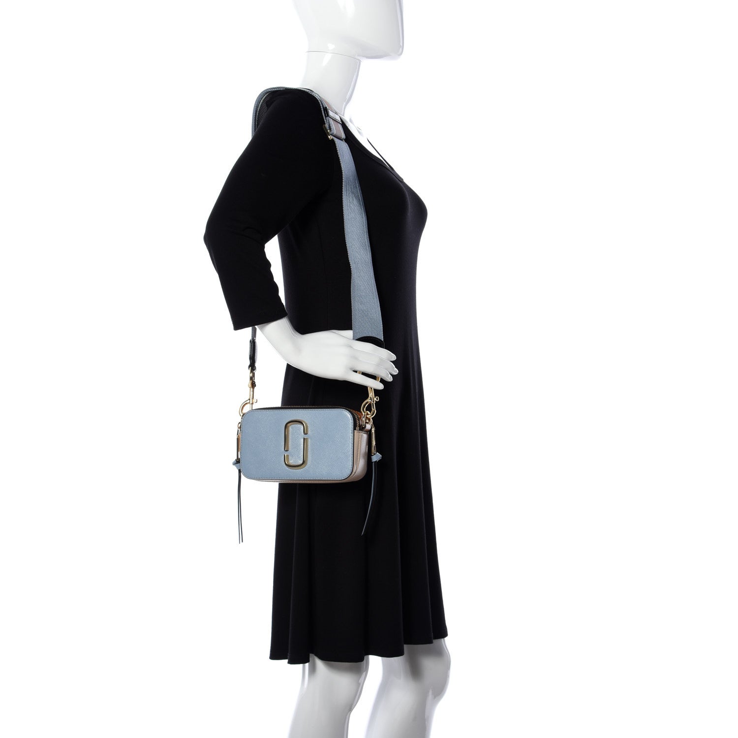 Marc Jacobs Saffiano Small Snapshot Camera Bag Light Blue 2 of 10