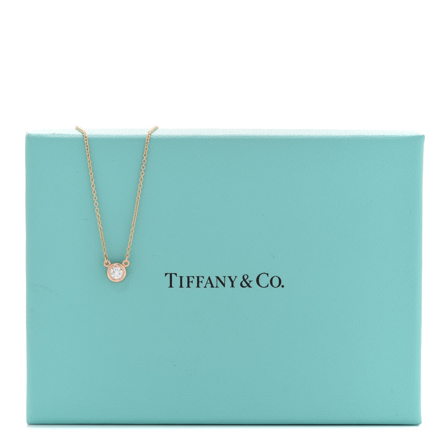 Tiffany 18K Rose Gold Diamond .17ct Elsa Peretti Diamonds by the Yard Pendant Necklace 6 of 6