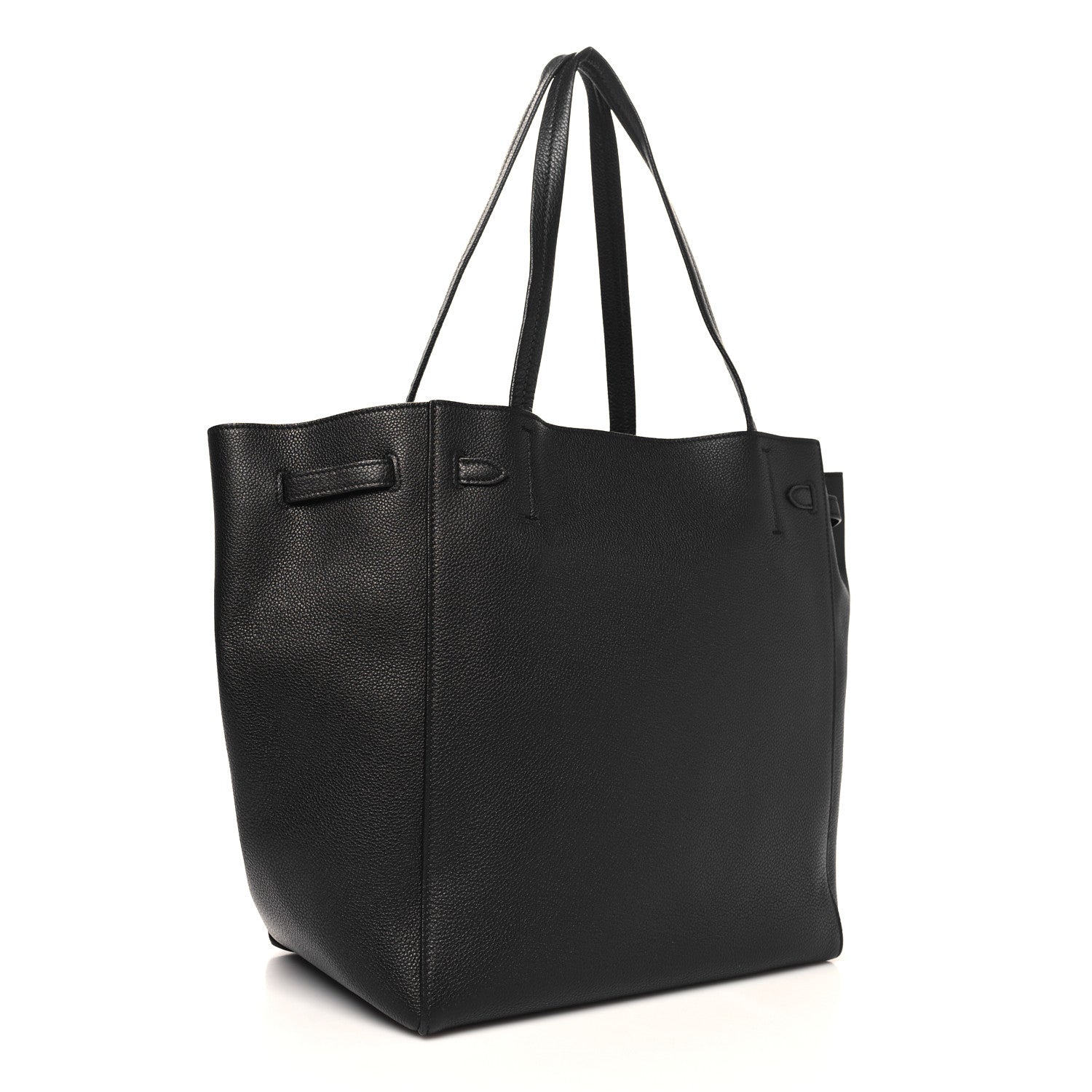 Celine Soft Grained Calfskin Small Belt Cabas Phantom Black 3 of 10