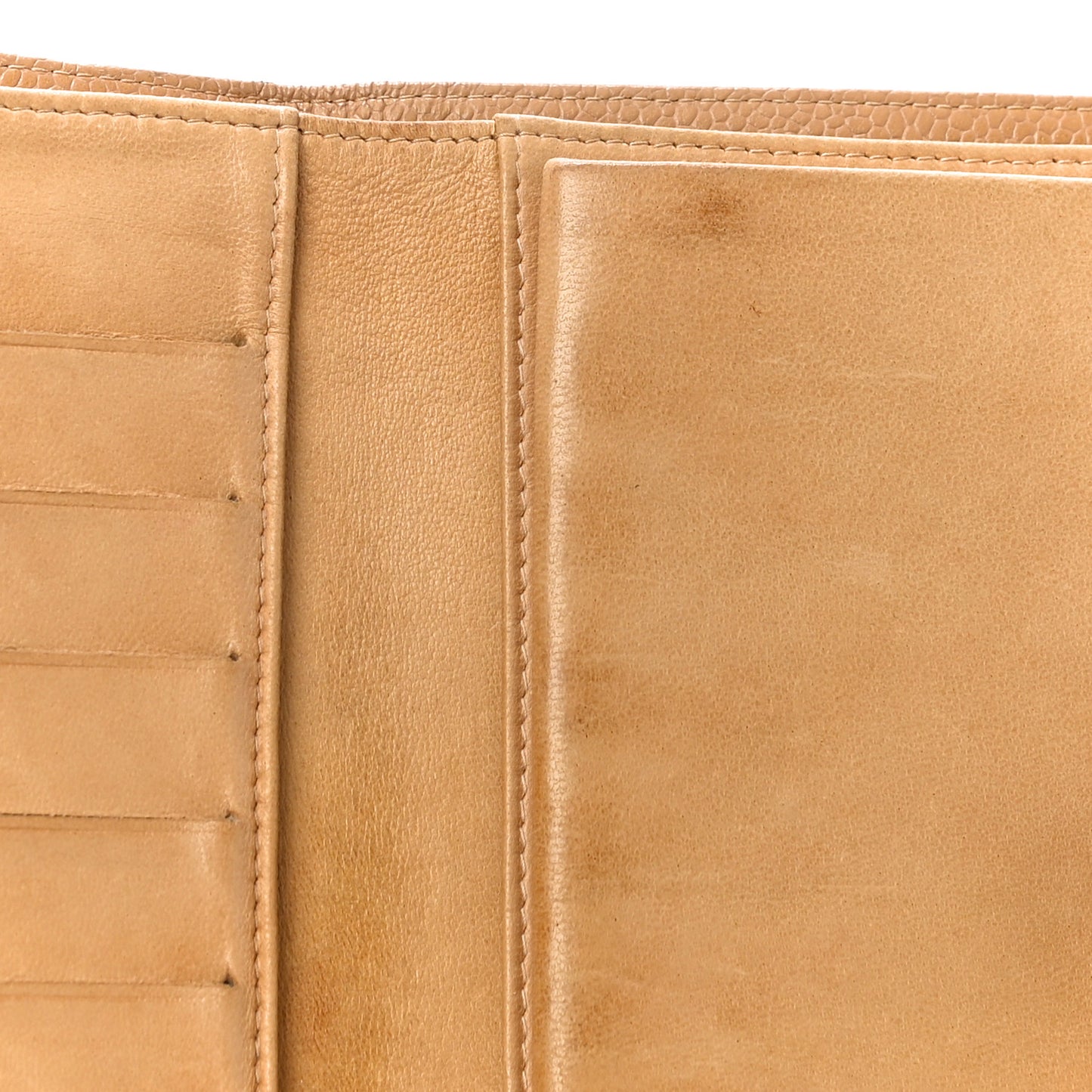 Caviar Timeless CC French Wallet Beige