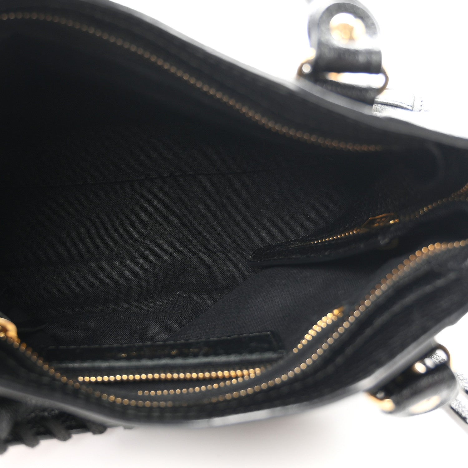 Balenciaga Chevre Gold Metallic Edge Hardware Mini City Black 5 of 10