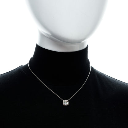 David Yurman Sterling Silver Diamond Prasiolite 7mm Chatelaine Pave Bezel Pendant Necklace 2 of 6