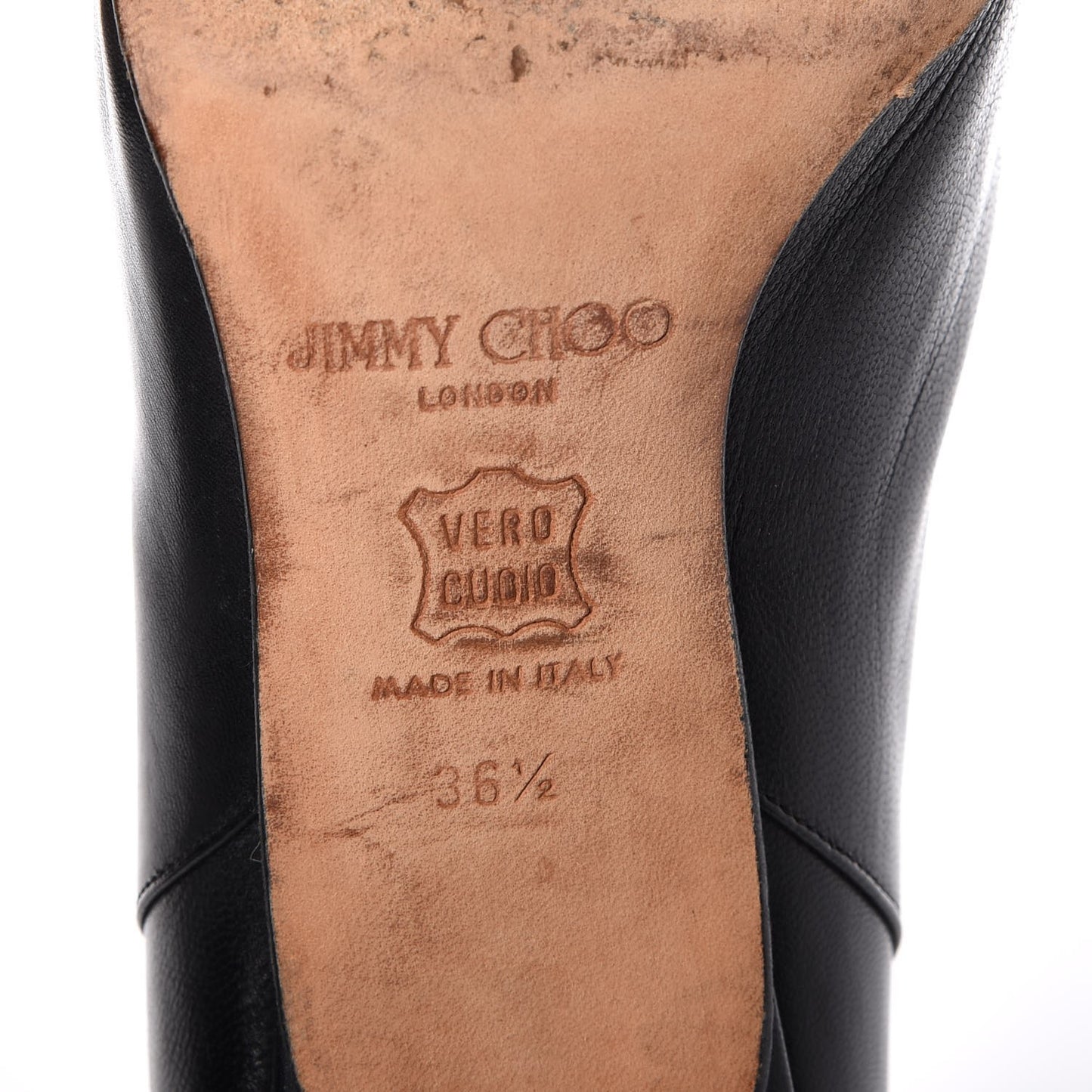 Calfskin Buckle Ankle Boots 36.5 Black