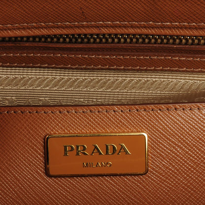 Prada Saffiano Large Galleria Double Zip Tote Caramel 7 of 9