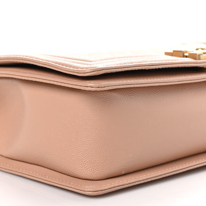 Chanel Caviar Quilted Medium Boy Flap Beige 8 of 9