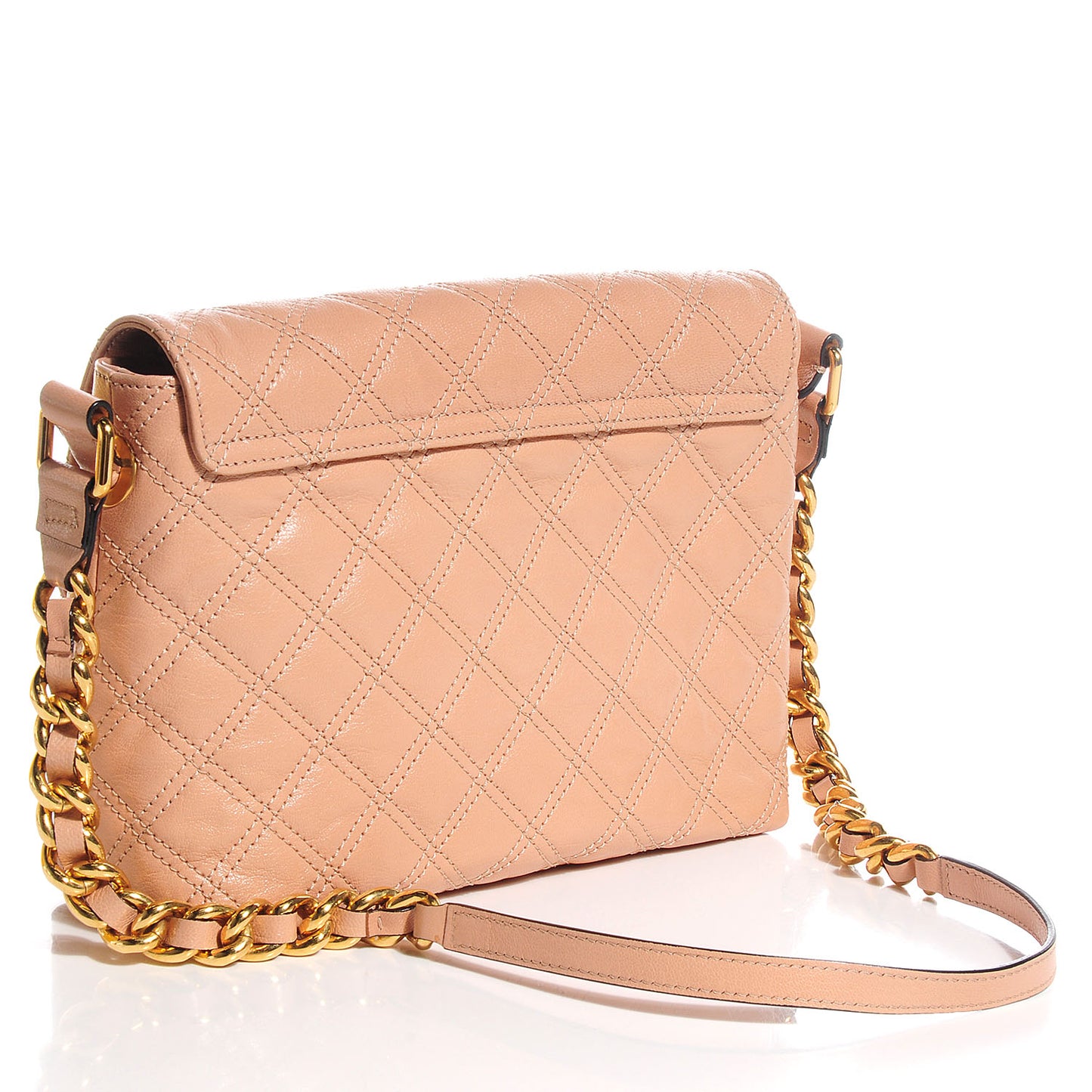 Lacquered Lambskin The Large Single Flap Blush