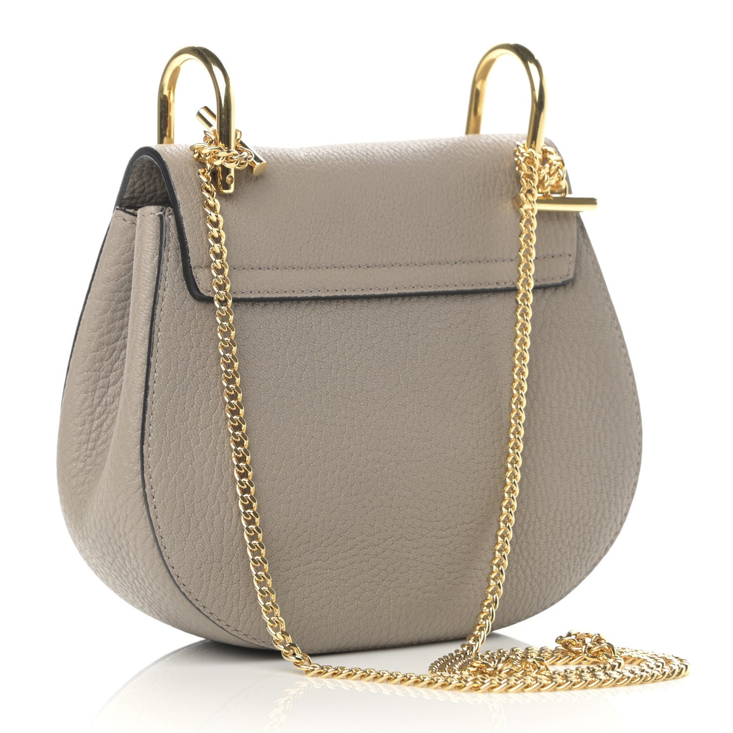 Chloe Grained Lambskin Mini Drew Shoulder Bag Motty Grey 3 of 14