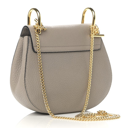 Chloe Grained Lambskin Mini Drew Shoulder Bag Motty Grey 3 of 14