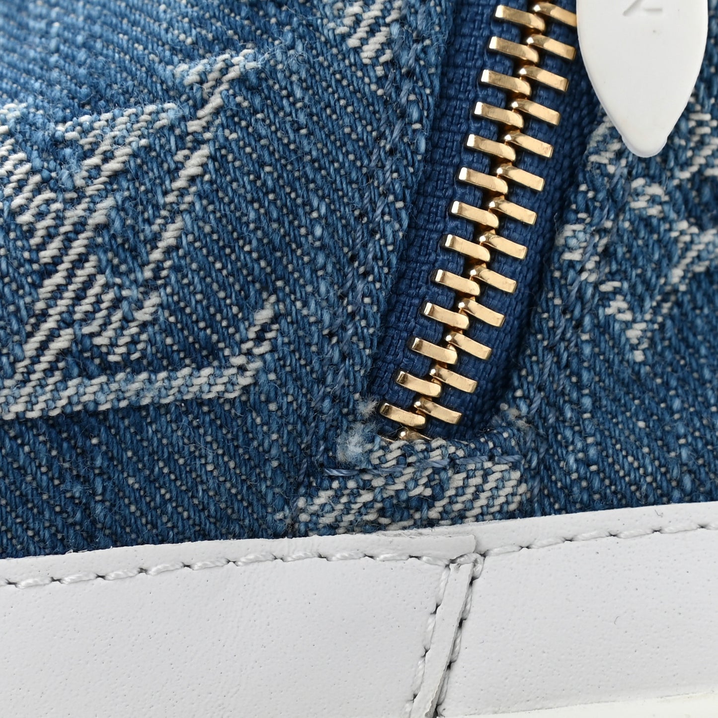 Denim Monogram Stellar Sneaker Boots 38.5 Bleu Jeans Blue
