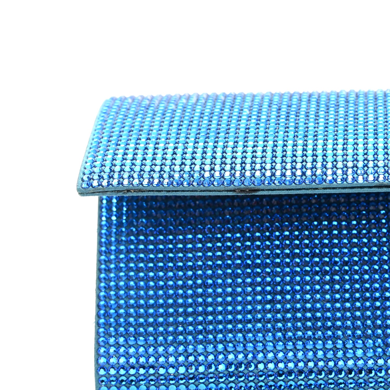 Judith Leiber Swarovski Crystal Flap Clutch Capri Blue 15 of 16