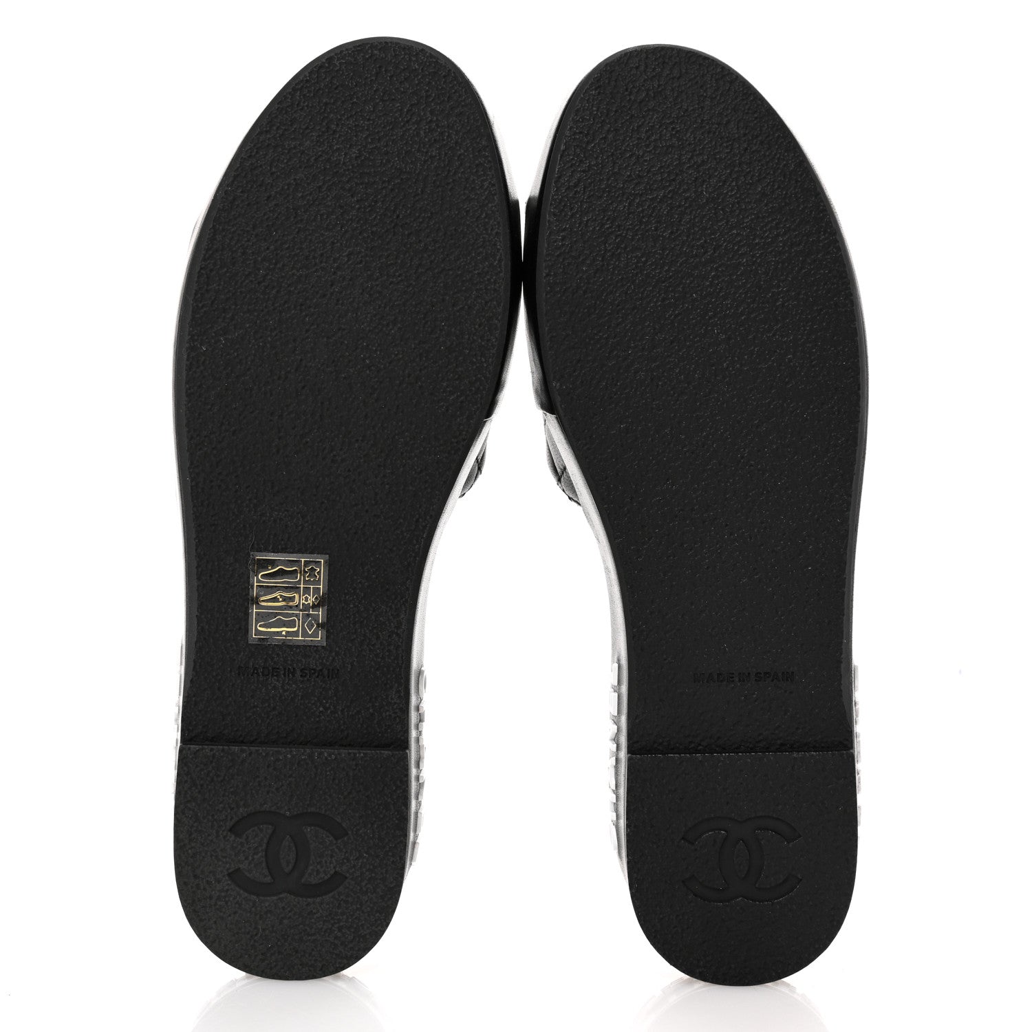 Chanel Lambskin Quilted CC Espadrille Slip On Sandals 39 Black 6 of 10