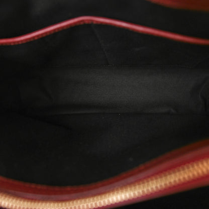 Burberry Grainy Calfskin House Check Small Banner Tote Mahogany Red 5 of 8