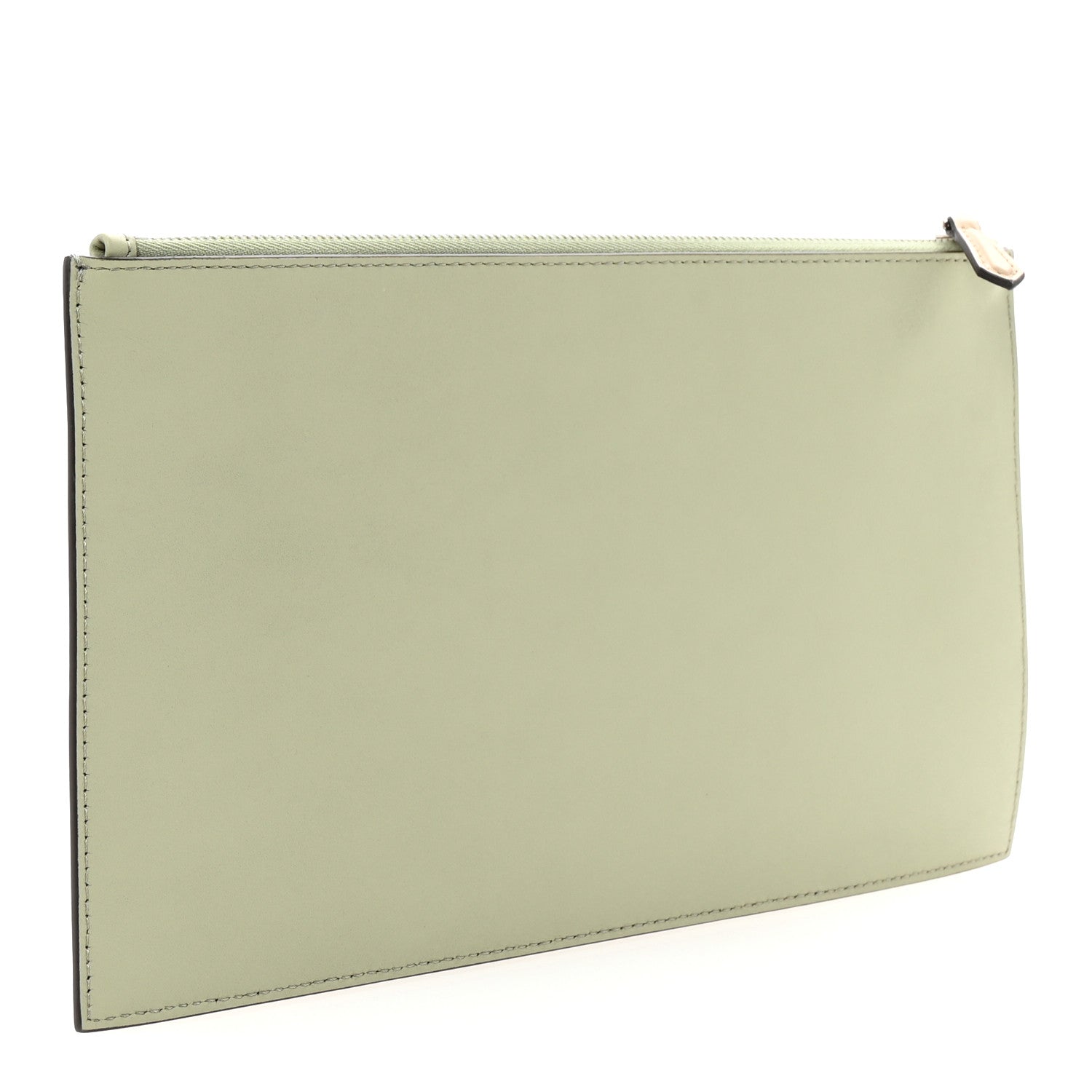 Fendi Vitello Seta Medium Flat Pouch Green Tea 3 of 7