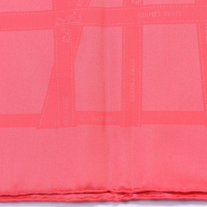 Hermes Silk Invisible Bolduc Scarf 90 Rose Mexico 4 of 4