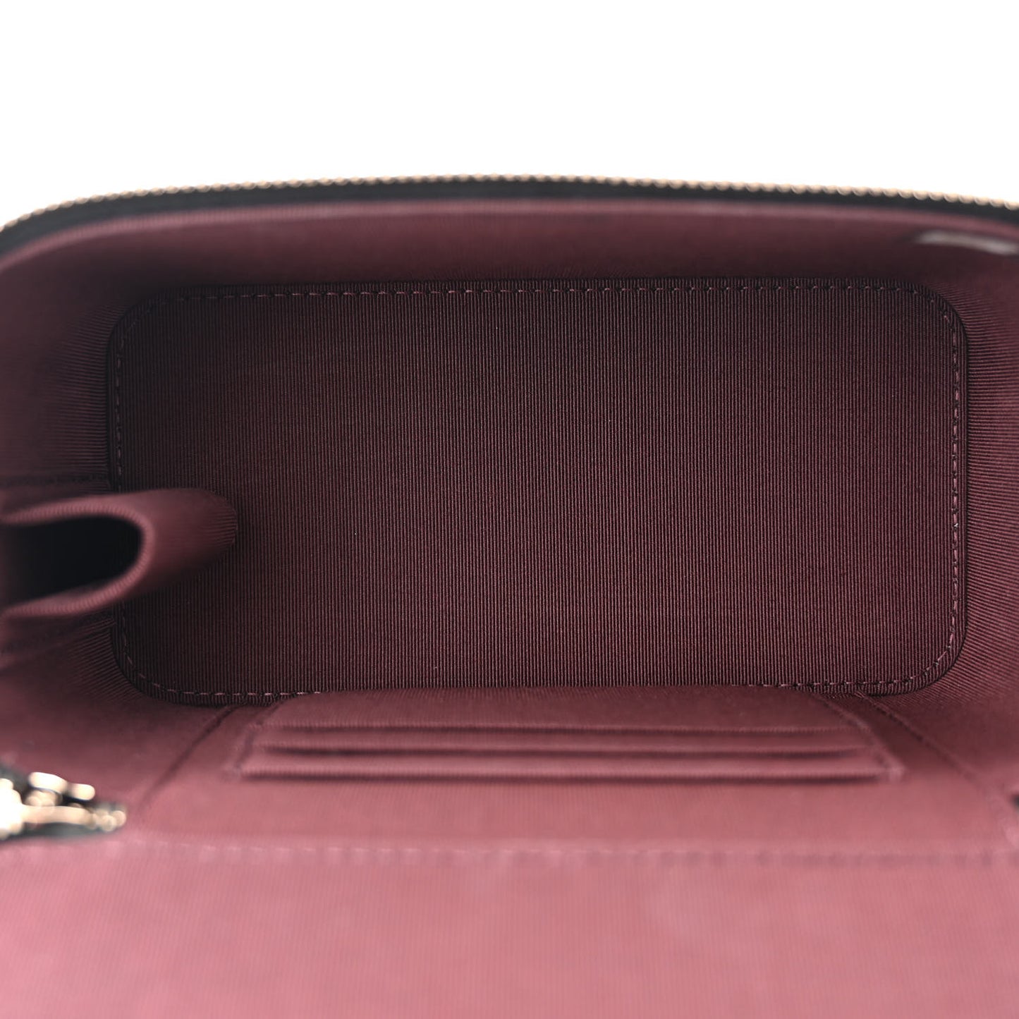Caviar Quilted Small Vanity Case With Chain Black