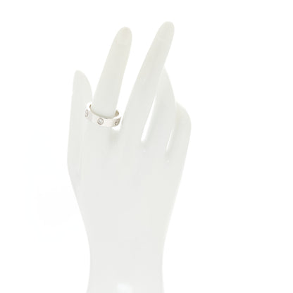 Cartier 18K White Gold 3 Diamond 5.5mm LOVE Ring 58 8.5 2 of 6