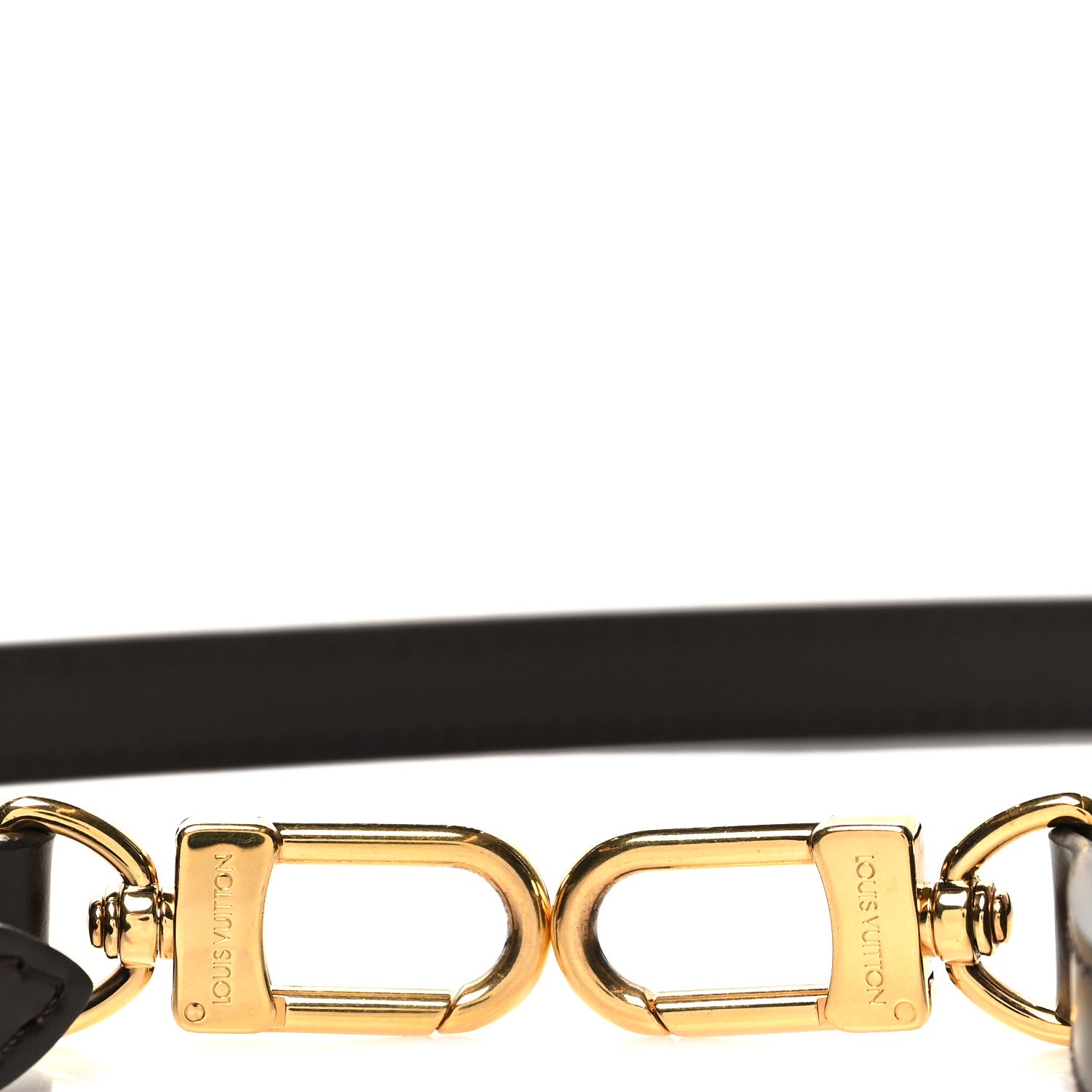 Louis Vuitton Calfskin Adjustable Speedy Bandouliere Shoulder Strap Brown 3 of 5