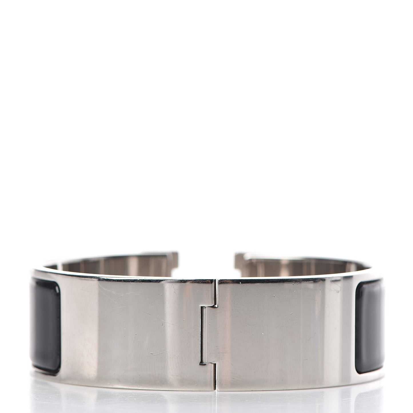 Enamel Wide Clic Clac H Bracelet GM Black