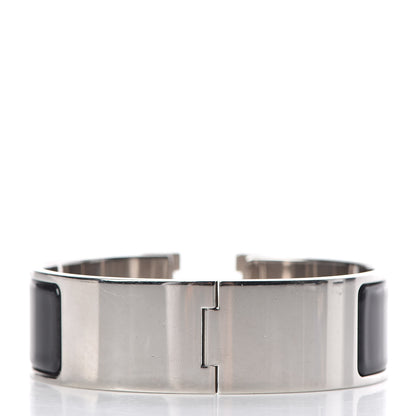 Hermes Enamel Wide Clic Clac H Bracelet GM Black 3 of 5