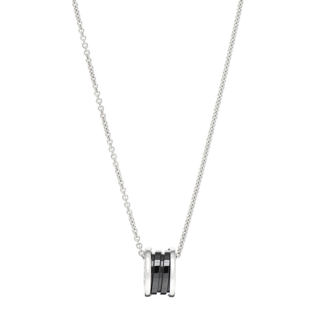 Bulgari Sterling Silver Ceramic Save The Children Pendant Necklace 1 of 7