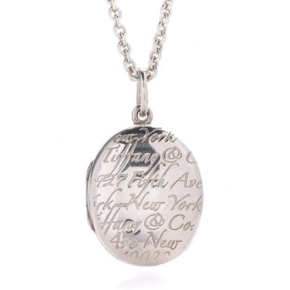 Tiffany Sterling Silver Fifth 5th Avenue Notes Locket Pendant Necklace 4 of 8