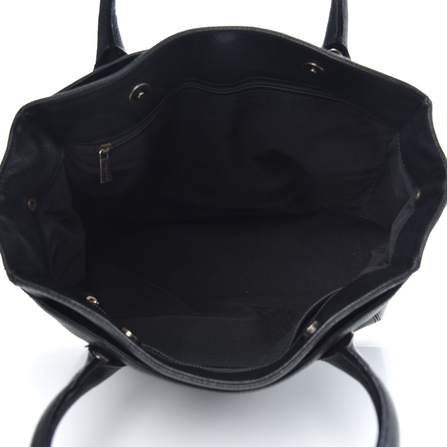 Calfskin Tall Cerf Tote Black