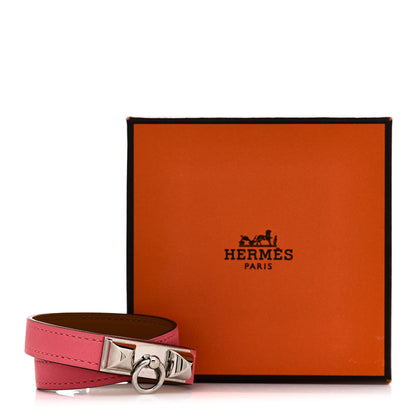 Hermes Swift Rivale Double Tour Bracelet S Rose Azalee 7 of 7