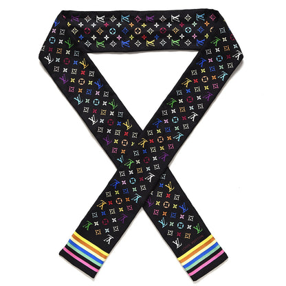 Louis Vuitton Silk Monogram Multicolor Bandeau Black 1 of 4