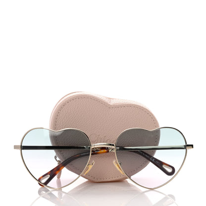 Chloe Metal Heart Folding Sunglasses CH0071S Gold 9 of 9
