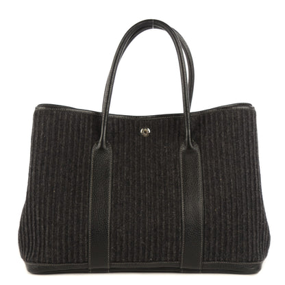 Hermes Ribbed Wool Negonda Garden Party MM 36 Graphite 1 of 23