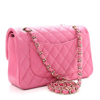 Chanel Caviar Quilted Small Double Flap Pink 3 of 9