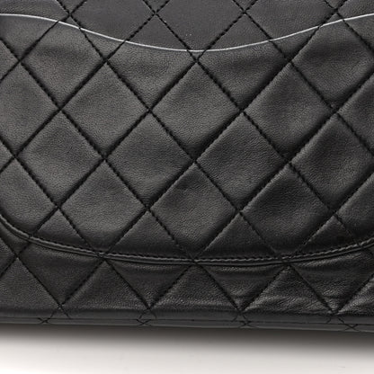 Chanel Lambskin Quilted Medium Double Flap Black 14 of 15